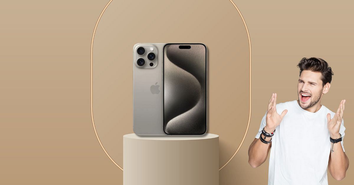 i Phone 15 Pro Max in Titan Natur