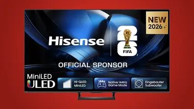 75-Zoll-Fernseher Hisense 75U7DSE - Foto: Hisense/PR 75-Zoll-Fernseher Hisense 75U7DSE - Foto: Hisense/PR