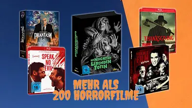 Einige Horrorfilm-Titel, die im aktuellen Halloween-Sale bei Amazon reduziert sind - Foto: TVM/PR