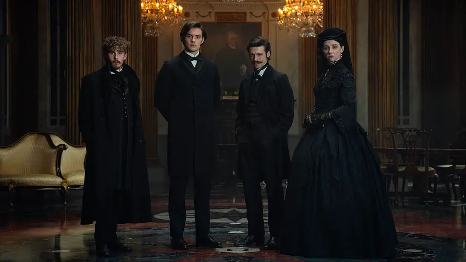 Ben, Edward, Arthur und Anne Guinness stehen in der Serie „House of Guinness“ nebeneinanader.