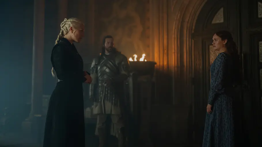 Rhaenyra und Alicent Rhaenyra und Alicent führen ein hitziges Gespräch