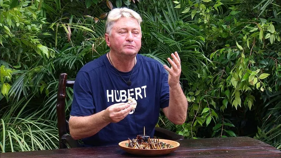 Hubert Fella im Dschungel Hubert Fella bei seiner letzten Dschungelprüfung