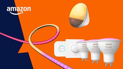 Amazon Frühlingsangebote Philips Hue: Deals mit ordentlich Rabatt abräumen - Foto: TVMovie.de & iStock (Elena Lukyanova) & Amazon
