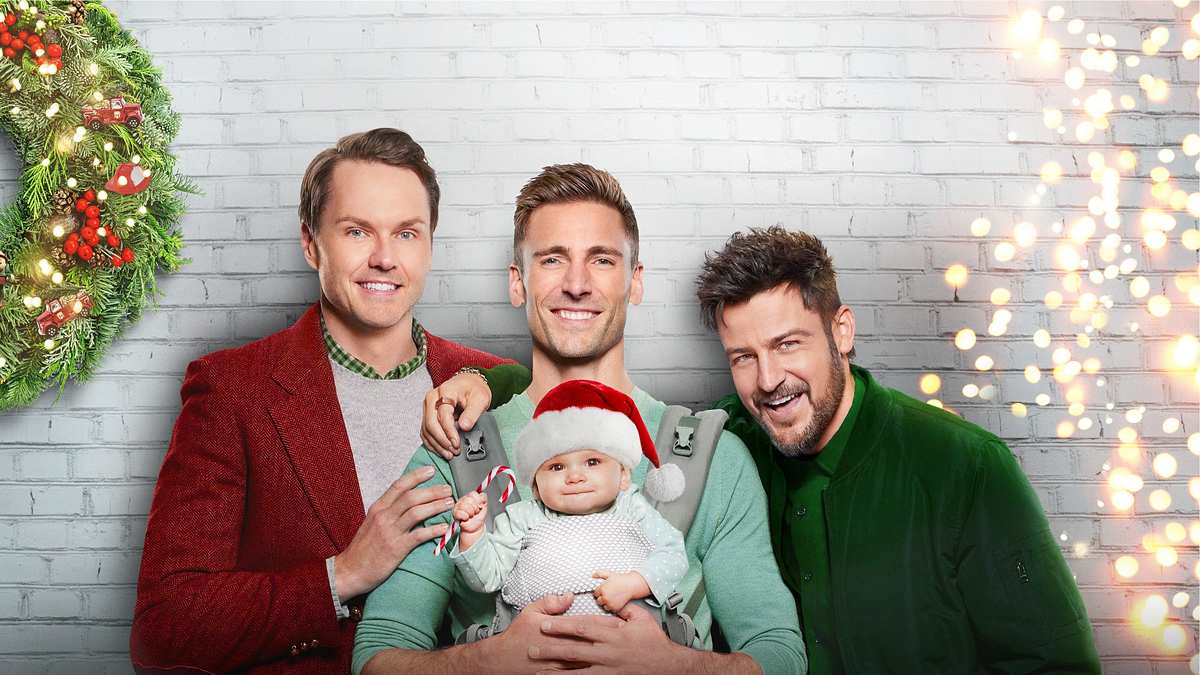 Drei Weihnachtsmänner und ein Baby Drei Weihnachtsmänner und ein Baby