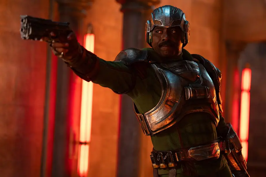 Idris Elba in Masters of the Universe (2026) Idris Elba in der 2026-Version von Masters of the Universe