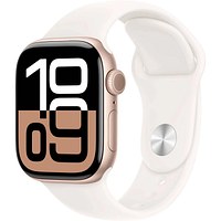 Apple Watch Series 10 GPS 42 mm Aluminiumgehäuse Sport Band Blassrosa M/L