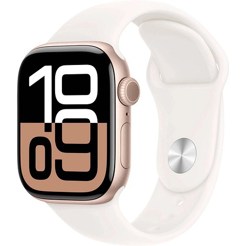 Apple Watch Series 10 GPS 42 mm Aluminiumgehäuse Sport Band Blassrosa M/L