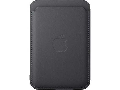 APPLE Feingewebe Wallet mit MagSafe, Backcover, Apple, iPhone Modelle: iPhone 12 - iPhone 16, Schwarz