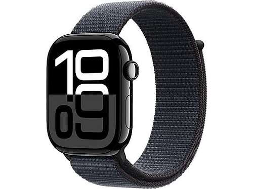 APPLE Watch Series 10 GPS 46 mm Sport Loop Tinte Smartwatch Aluminium Textil, 130 - 200 mm, Diamantschwarz