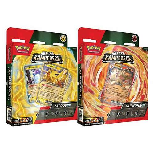 Pokémon Sammelkartenspiel: Deluxe Kampfdeck “Zapdos-ex“ & “Vulnona-ex“ (zufällige Auswahl) 