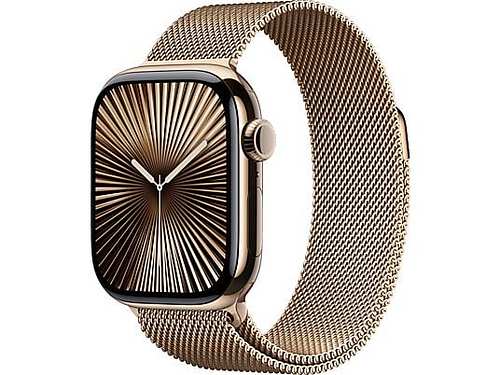 APPLE Watch Series 10 GPS + Cellular 42 mm Smartwatch Titan Milanaise, 150 - 200 mm, Gold