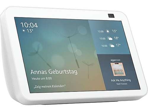 AMAZON Echo Show 8 (2. Generation) HD-Smart Display mit 13 MP Kamera, Weiß