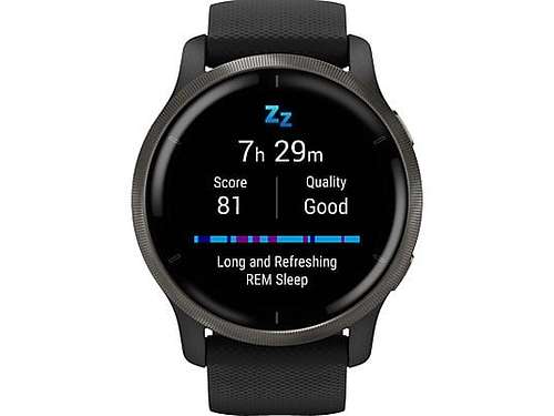 GARMIN Garmin Venu 2 Smartwatch Polymer Silikon, 135-200 mm, Schwarz