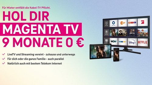 Magenta TV 9 Monate kostenlos