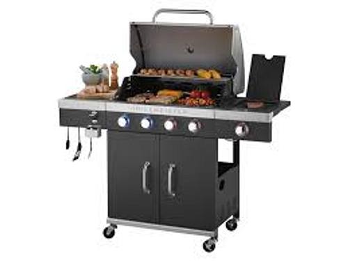 GRILLMEISTER Gasgrill, 4plus1 Brenner, 19,7 kW