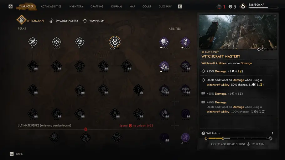 Skill Tree der Zauberkunst