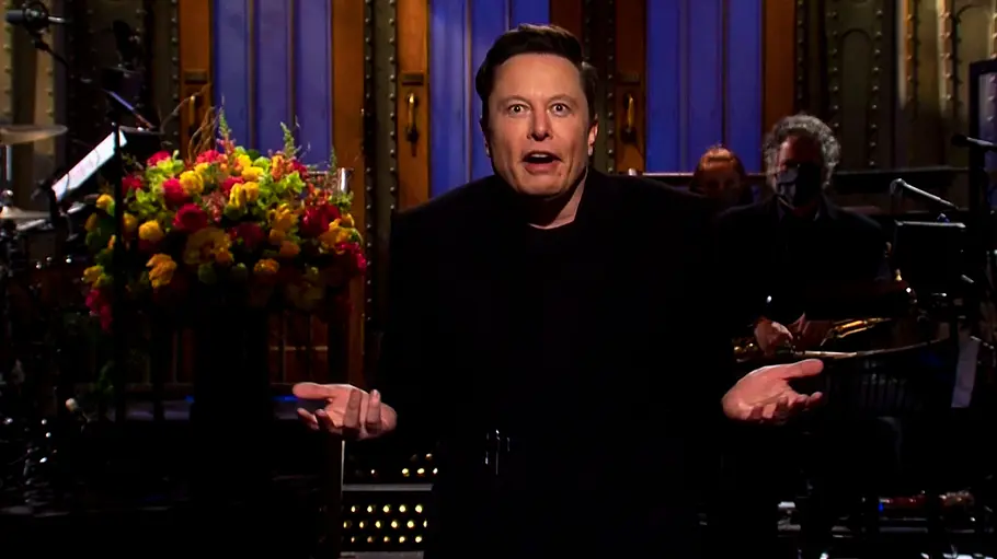 Elon Musk Elon Musk hebt die Hände