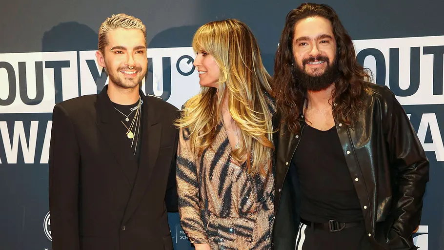 V.l.: Tom Kaulitz, Heidi Klum, Erna Klum und Bill Kaulitz auf dem HeidiFest 2025.