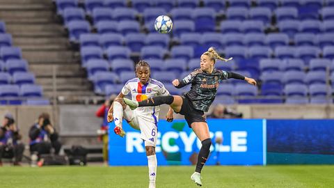 Die FC Bayern Frauen spielen auch in der nächsten Saison Champions League. Nur läuft die Mannschaft um Giulia Gwinn dann bei Disney+! - Foto:  IMAGO / HMB-Media