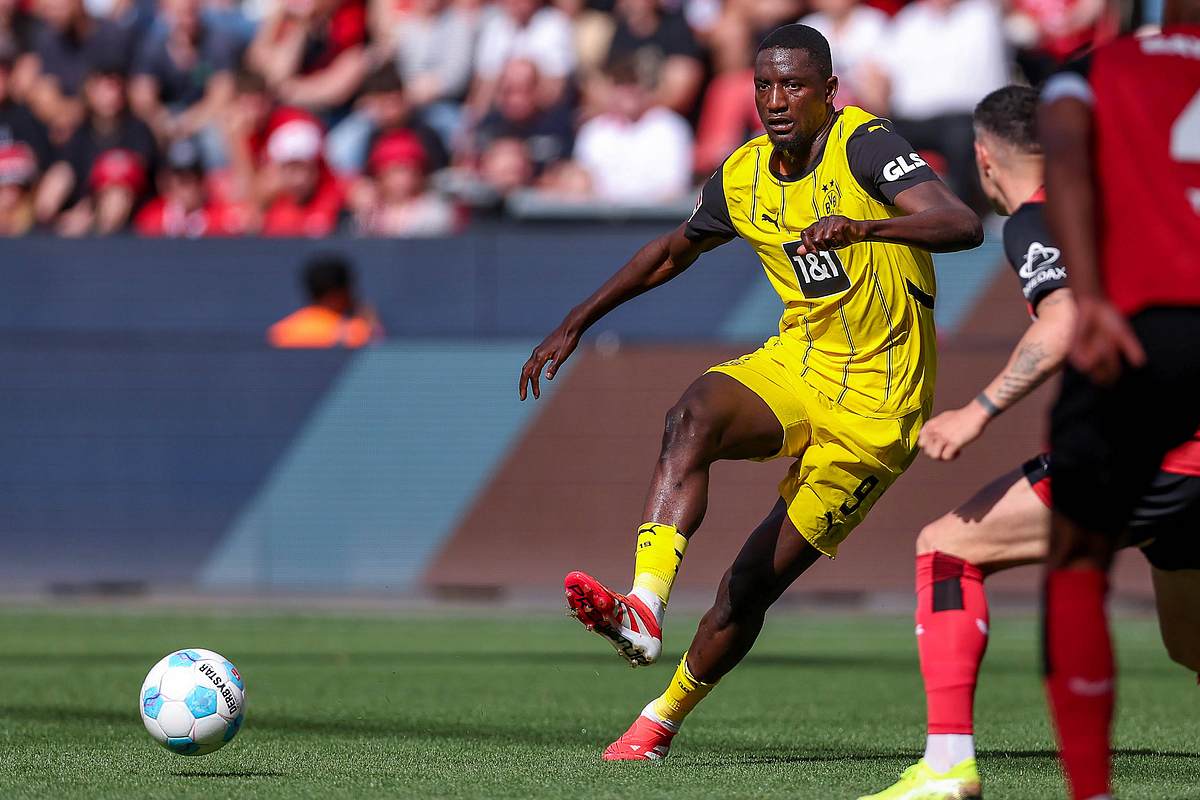 Serhou Guirassy von Borussia Dortmund gegen Bayer 04 Leverkusen