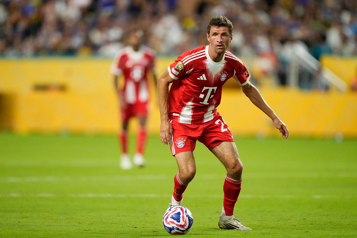 Thomas Müller bestreitet bei der FIFA Klub WM seine Abschiedstour vom FC Bayern Thomas Müller steht gegen die Boca Juniors für den FC Bayern auf dem Platz.