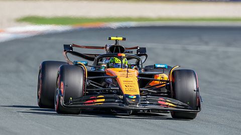 Formel 1-Auto von Lando Norris auf der Strecke während des F1-Heineken-GP der Niederlande - Foto:  IMAGO / Orange Pictures