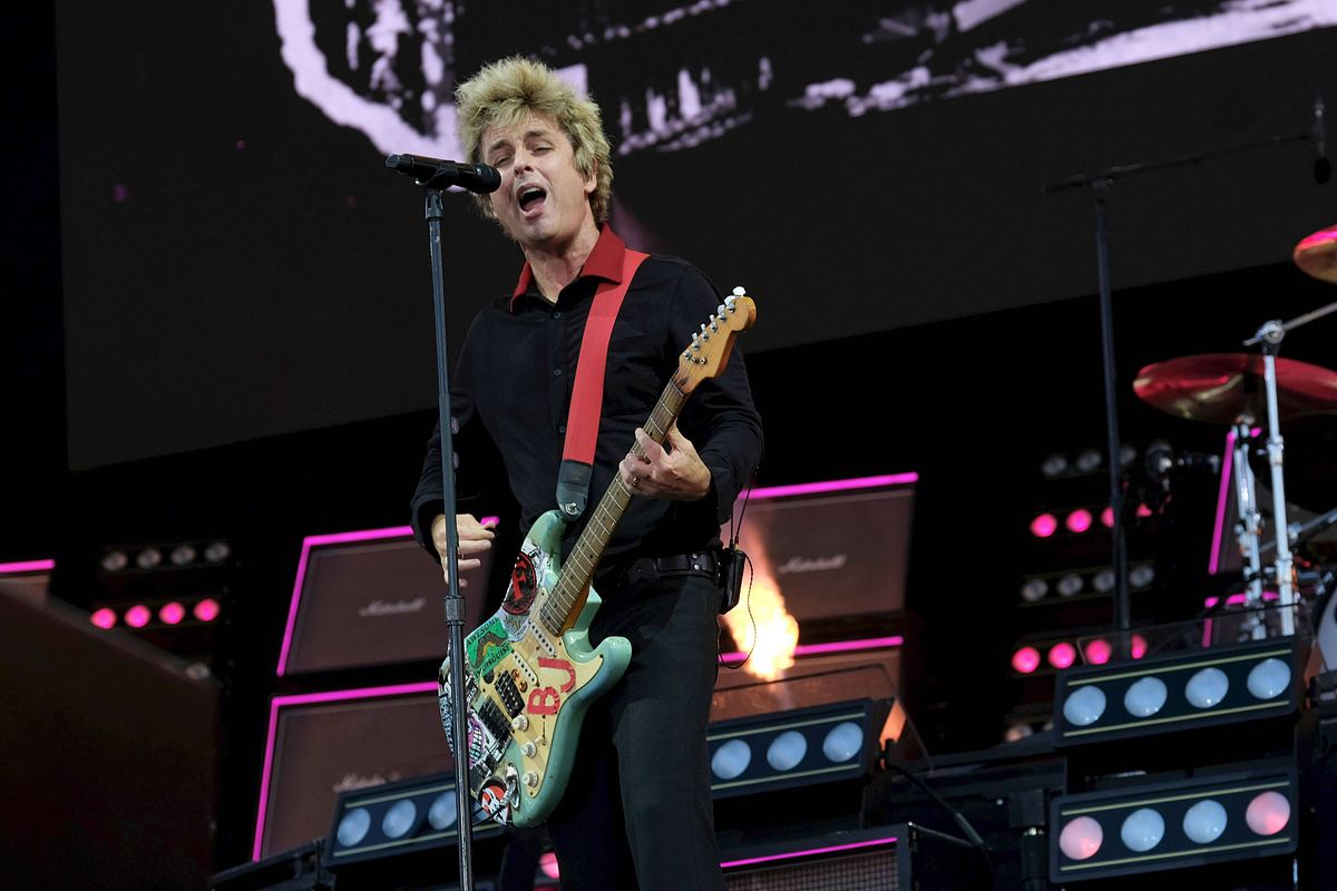 Green Day live beim Festivalauftritt Billie Joe Armstrong, Leadsänger und Gitarrist der amerikanischen Punkband Green Day, beim Festivalauftritt