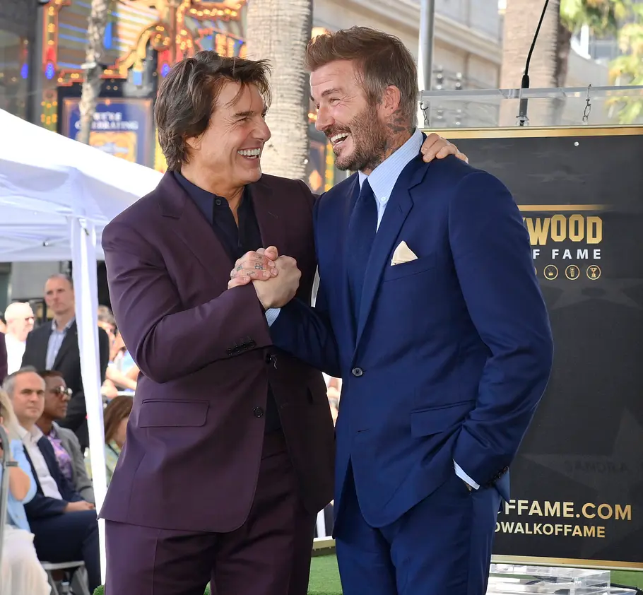 David Beckham, Tom Cruise Hollywoodstar Tom Cruise mit David Beckham