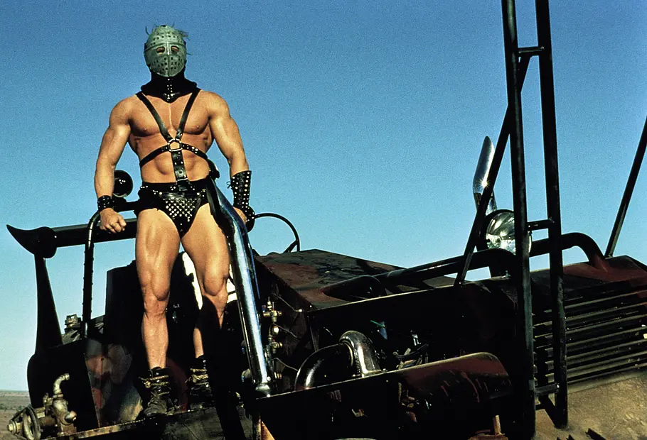 Kjell Nilsson als Lord Humungus Kjell Nilsson als Lord Humungus in Mad Max II