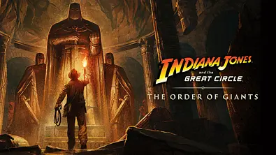 Das Artwork zum ersten Indiana Jones und der große Kreis-DLC namens Orden der Riesen - Foto: Xbox / Bethesda