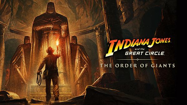 Das Artwork zum ersten Indiana Jones und der große Kreis-DLC namens Orden der Riesen - Foto: Xbox / Bethesda