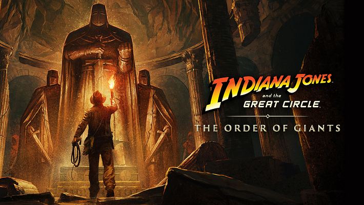 Das Artwork zum ersten Indiana Jones und der große Kreis-DLC namens Orden der Riesen - Foto: Xbox / Bethesda