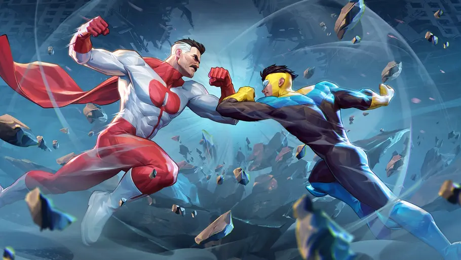 Invincible VS Omni-Man und Invincible kämpfen in „Invincible VS“ gegeneinander.