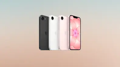 iPhone 17e in allen Farben aufgereiht, vor einem farbigen Hintergrund. - Foto: TV Movie / PR