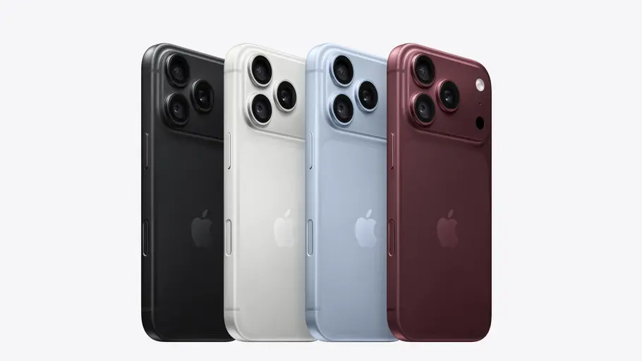 iphone-18-pro-finish-select-202609-6-3inch iPhone 18 Pro in vier verschiedenen Farben.