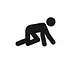 Das Symbol eines krabbelnden Menschens. - Foto: iStock/dzm1try Das Symbol eines krabbelnden Menschens. - Foto: iStock/dzm1try