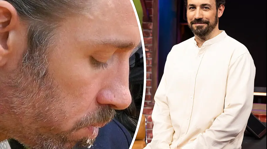 Jan Köppen entschuldigt sich für Ofarim Collage: Gil Ofarim im Seitenprofil, Jan Köppen sitzend