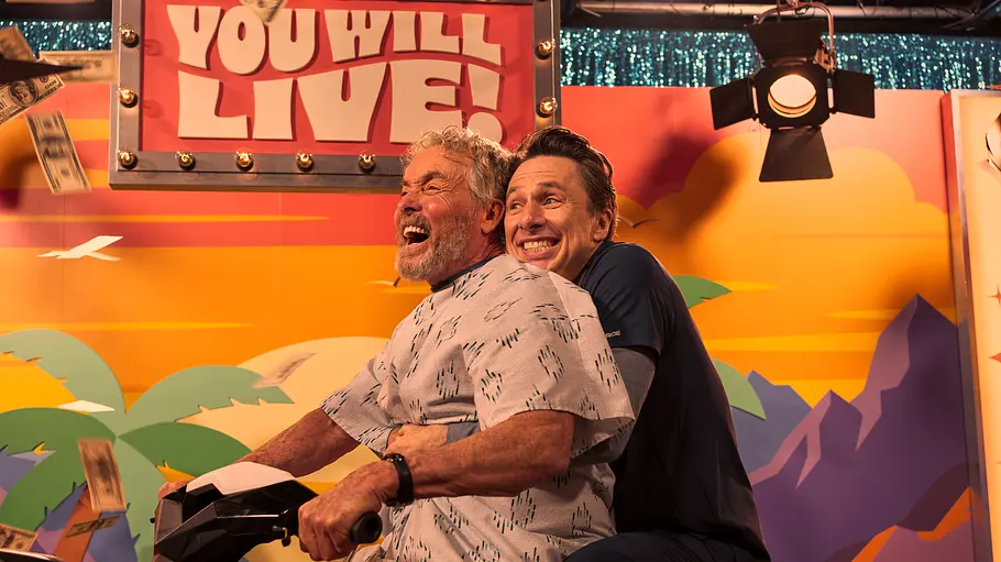 Ein Tagtraum von J.D., er und Dr. Cox in einer Spielshow auf einem Jetski.