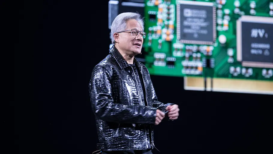 Jensen Huang Nvidia Keynote Jensen Huang spricht auf der NVIDIA Keynote in Las Vegas