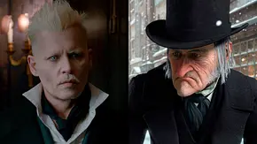 Collage zeigt Johnny Depp als Grindelwald und fiktiven Charakter Ebenezer Scrooge. - Foto: Warner Bros. Entertainment Inc. / Walt Disney Studio Motion Pictures Collage zeigt Johnny Depp als Grindelwald und fiktiven Charakter Ebenezer Scrooge. - Foto: Warner Bros. Entertainment Inc. / Walt Disney Studio Motion Pictures