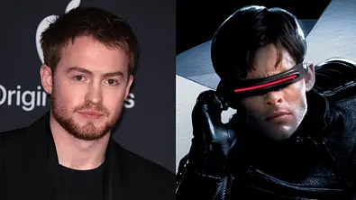 Links ist Kit Connor zu sehen, rechts James Marsden als Cyclops in „X-MEN 2“ (2003).  - Foto: IMAGO / Fred Duval; IMAGO / Everett Collection