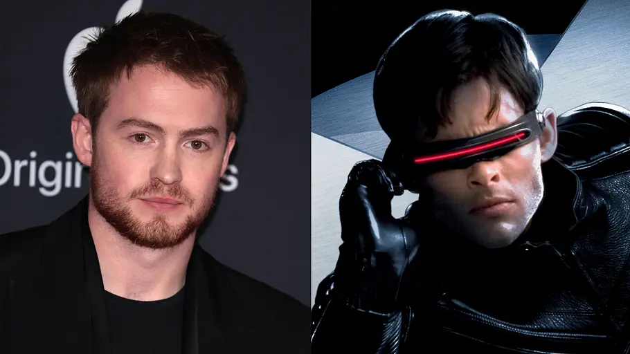 „X-Men“-Reboot Links ist Kit Connor zu sehen, rechts James Marsden als Cyclops in „X-MEN 2“ (2003).