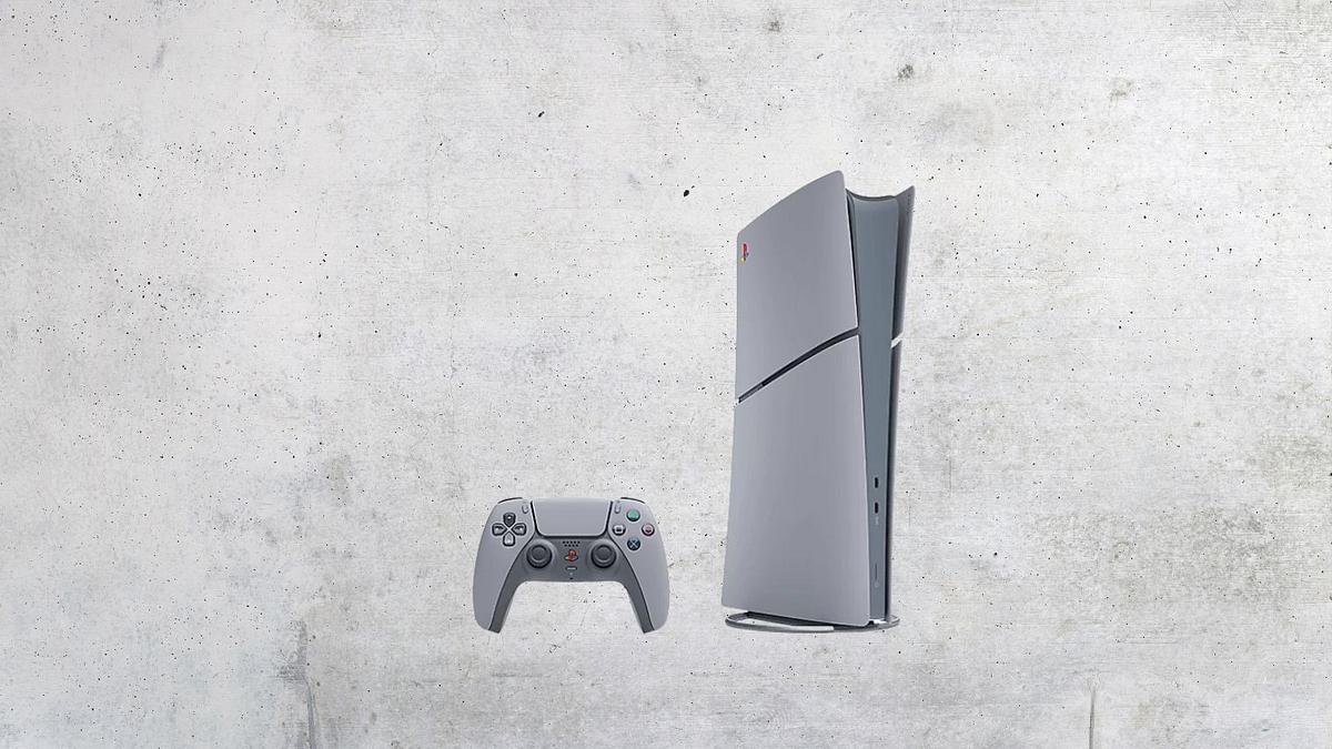 PS 5 Limited Eine PlayStation 5 in einer limitierten Edition. Daneben der passende Controller