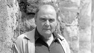 Lambert Hamel im Jahr 2005 vor einer Steinwand. - Foto: IMAGO / Reinhard Kurzendörfer