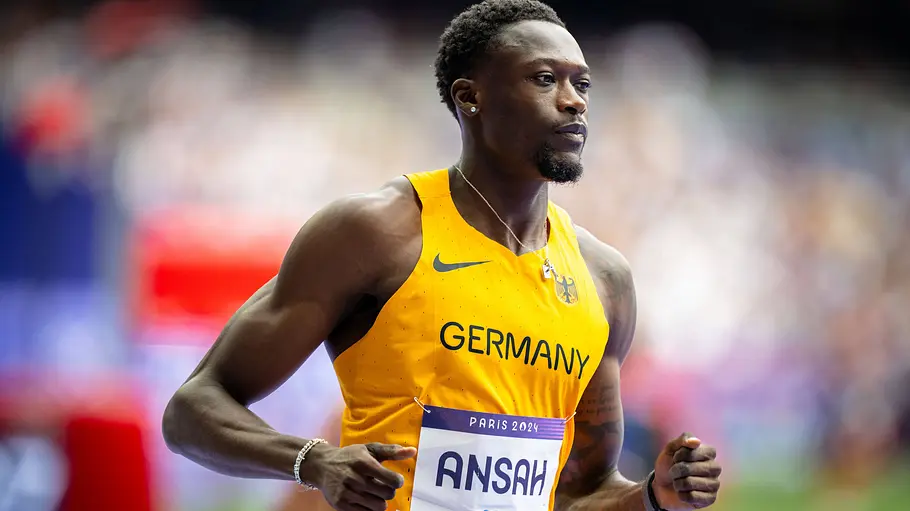 Owen Ansah gilt als Medaillenkandidat. Owen Ansah im Deutschlandtrikot auf der Strecke.
