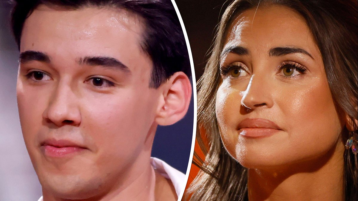 Unfairer Jury-Tanz im „Let’s Dance“-Finale Collage: Diego Pooth und Ekaterina Leonova schauen angespannt - sie sind mit ihrem Jury-Tanz unzufrieden