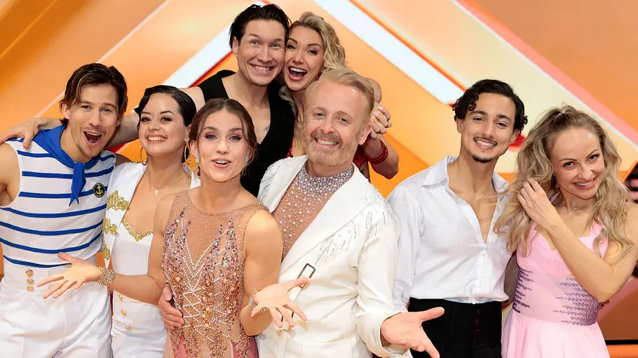 Let's Dance-Halbfinalisten 2026 Joel Mattli, Malika Dzumaev, Mariia Maksina, Evgeny Vinokurov, Anna-Carina Woitschack, Ross Antony, Milano und Marta Arndt sind im Let's Dance-Halbfinale.