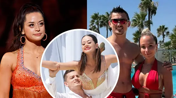 Collage: Links Malika Dzumaev mit genervtem Blick, Mitte Zsolt Cseke und Malika bei Hebefigur, rechts Zsolt mit neuer Freundin am Pool - Foto: IMAGO / Panama Pictures, IMAGO / BOBO und Instagram/Zsolt Collage: Links Malika Dzumaev mit genervtem Blick, Mitte Zsolt Cseke und Malika bei Hebefigur, rechts Zsolt mit neuer Freundin am Pool - Foto: IMAGO / Panama Pictures, IMAGO / BOBO und Instagram/Zsolt