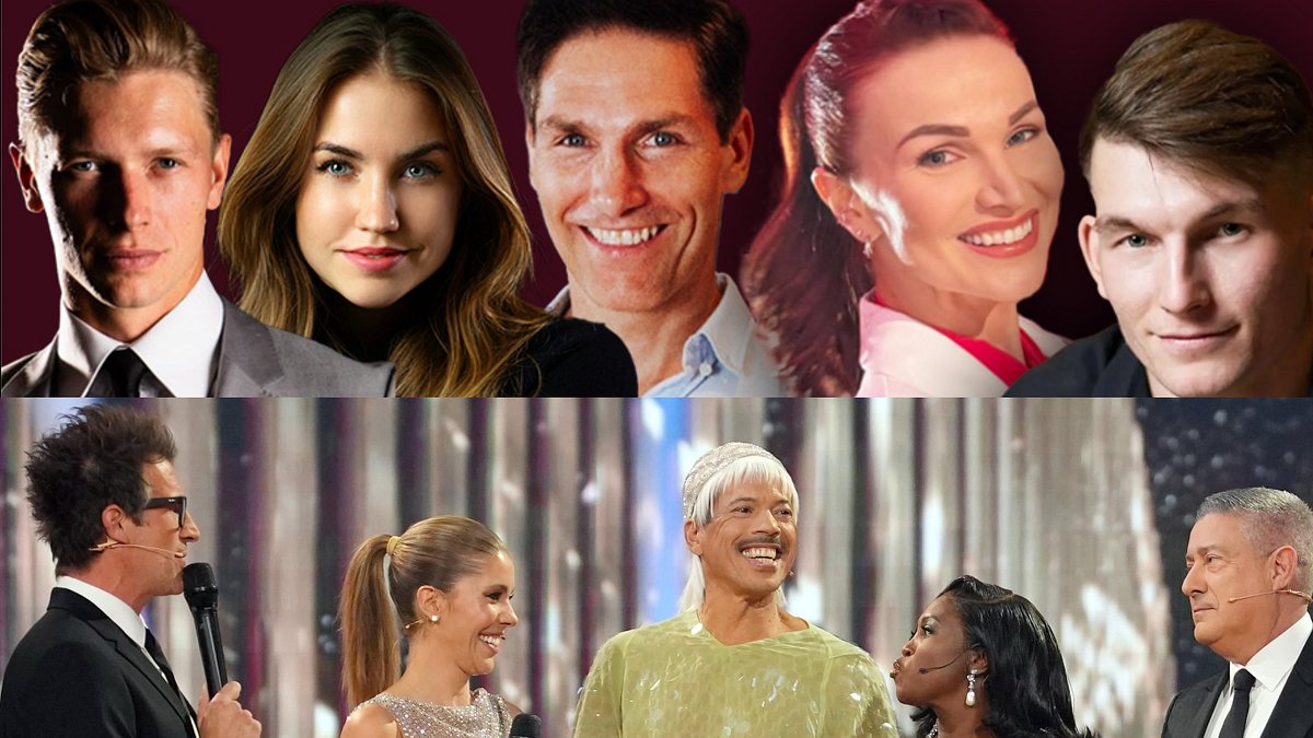 „Let’s Dance“-Profi-Challenge 2025 live Collage: Oben die „Let’s Dance“-Profis, die extra für die Profi-Challenge zurückkehren, unten die Jury und die Juroren