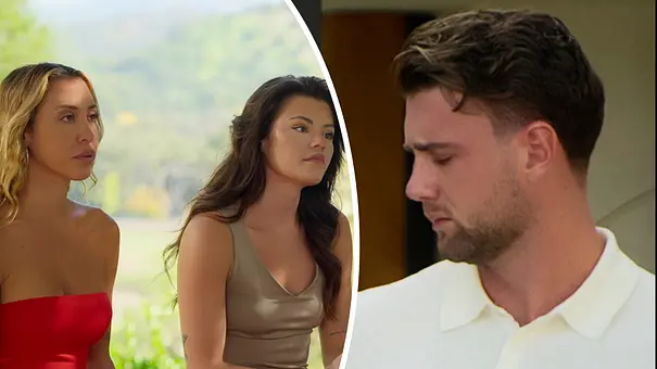 Harry Jowsey und zwei seiner Favoritinnen in Lets Marry Harry auf Netflix. - Foto: Netflix Harry Jowsey und zwei seiner Favoritinnen in Lets Marry Harry auf Netflix. - Foto: Netflix